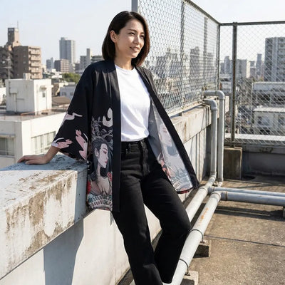 Veste Légère Kimono Femme style japonais