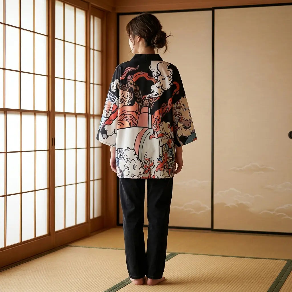 Veste Style Kimono Femme vue de face