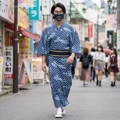 Yukata homme au tissu respirant pour l'été