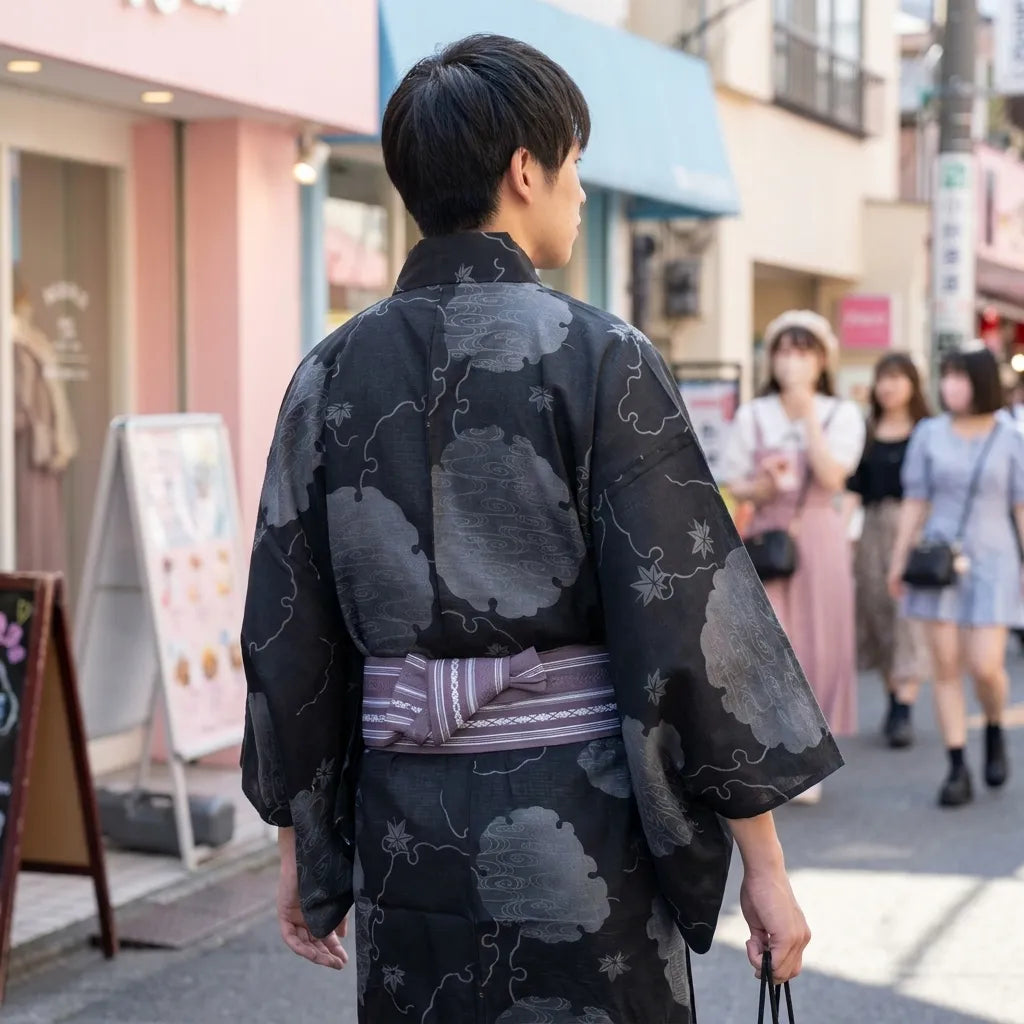 Yukata Homme Yukiwa vue de face