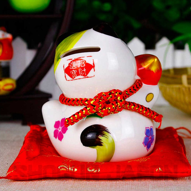 Chat-De-La-Chance-Maneki-Neko-Blanc