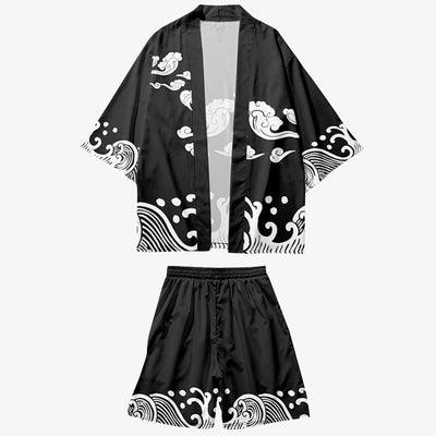 ensemble kimono japonais short homme et femme
