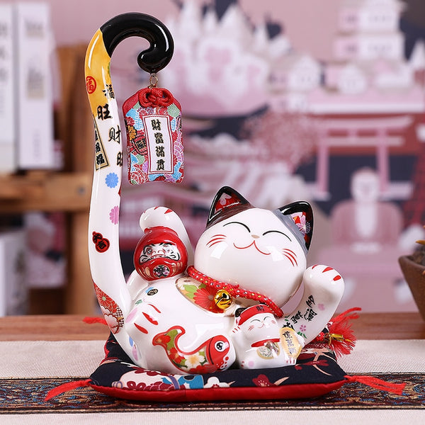 Maneki Neko Motif Carpe Koi