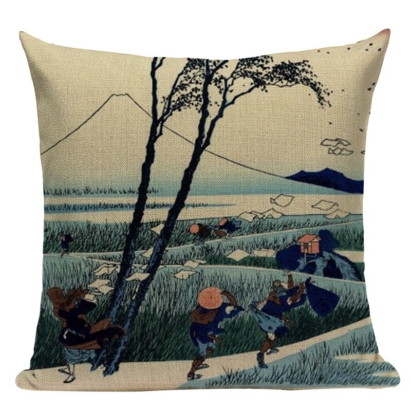Housses Coussins Fleurs Japonais
