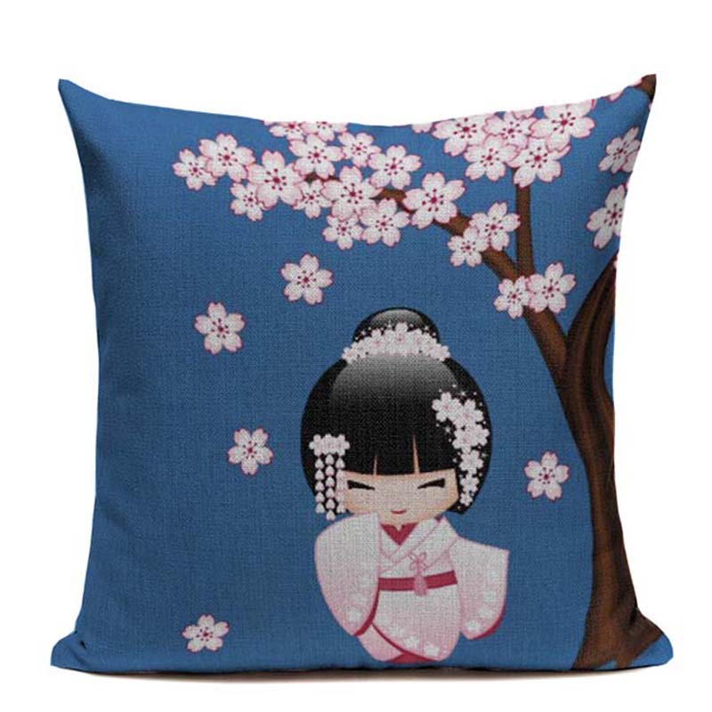 Coussin Fille Japonaise