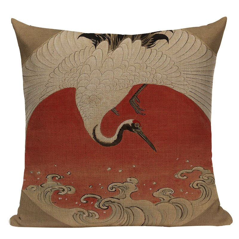 Housse Coussin Tissu Japonais