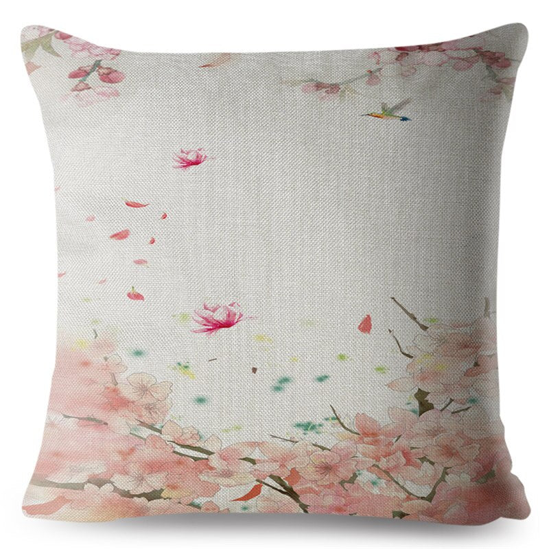 Housse De Coussin Fleur Japonais