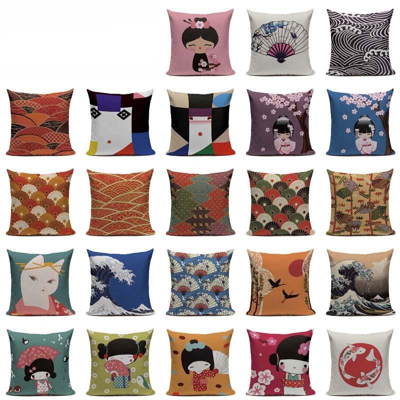Coussin Carre Pour Chaise Dessin Japonais