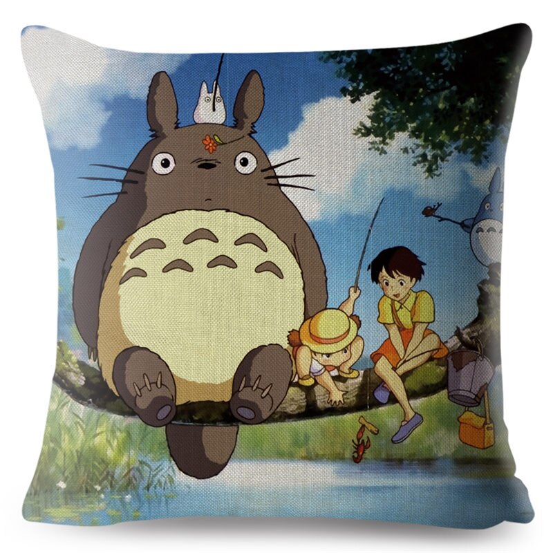 Housse Coussin Japonais<Br/ > Totoro Famille