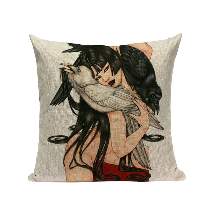 Housse Coussin Portrait femme