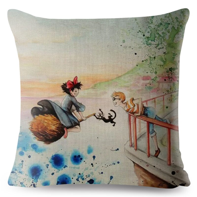 Coussin Totoro Jiji Kiki La Petite Sorcière
