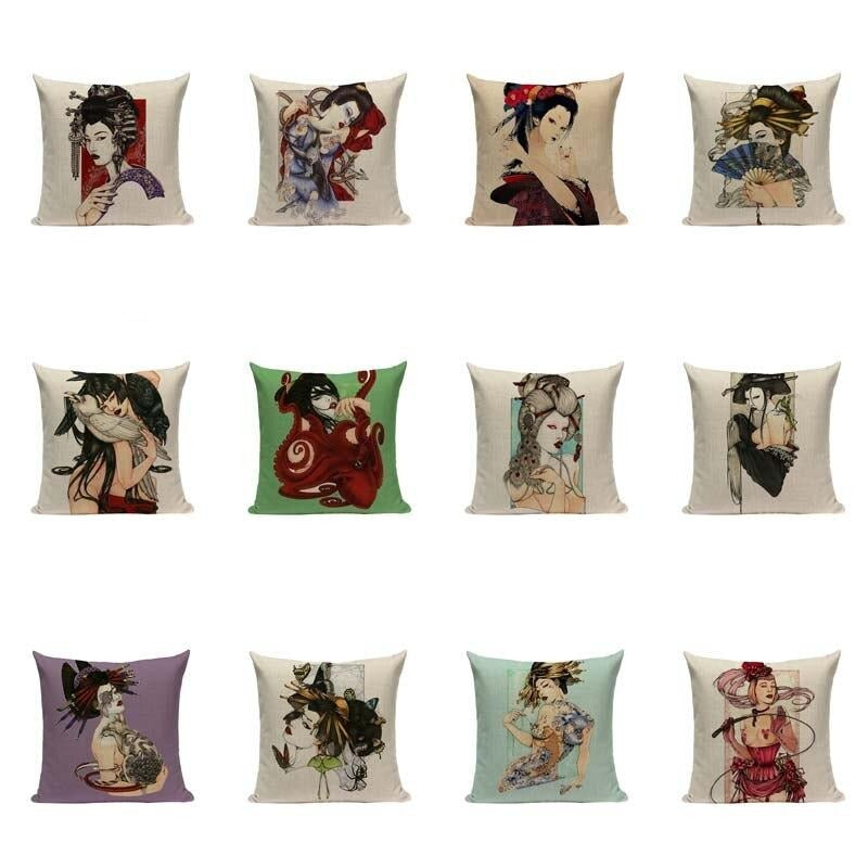 Coussin Dessin Miro Geisha