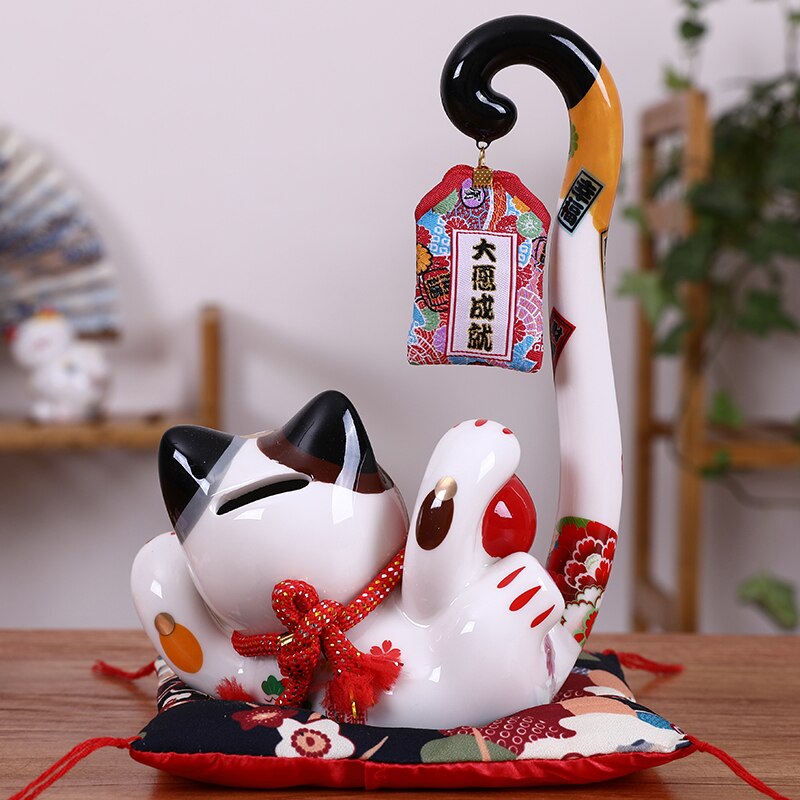 Maneki Neko Motif Carpe Koi