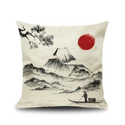 Coussin Paysage Japonais