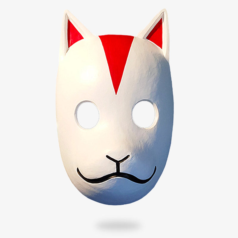 Ce masque anbu itachi est un masque kitsune manga avec des traits rouges