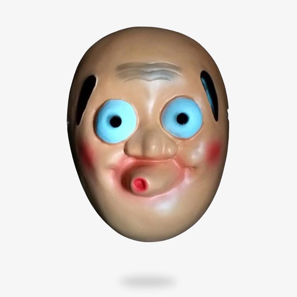 Le masque Hyottoko est un visage d'homme qui fait la grimace. Ce masque japonaise se porte pendant un Matsuri 