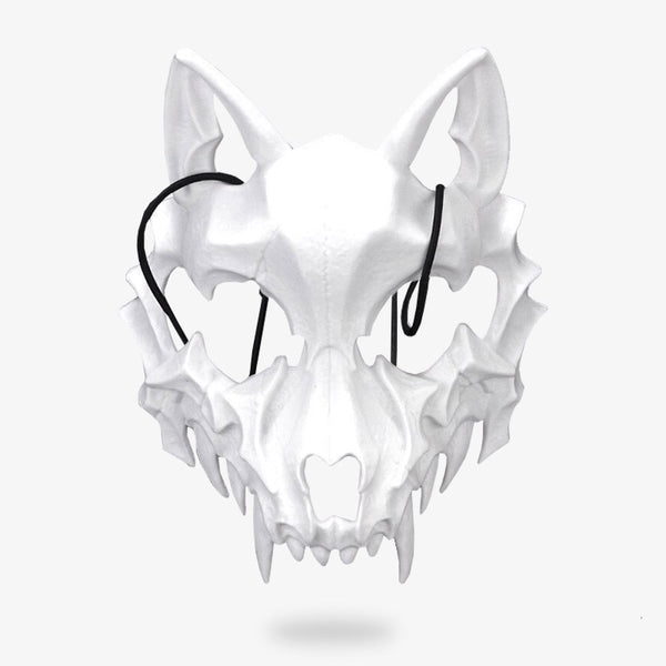 Le masque renard japonais s'inspire du dieu renard Kitsune. Masque squelette blanc