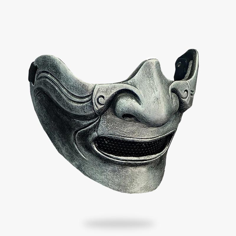 Evervibe Lot de 2 costumes de samouraï d'Halloween avec demi-masque Oni noir japonais pour cosplay, accessoire de fête