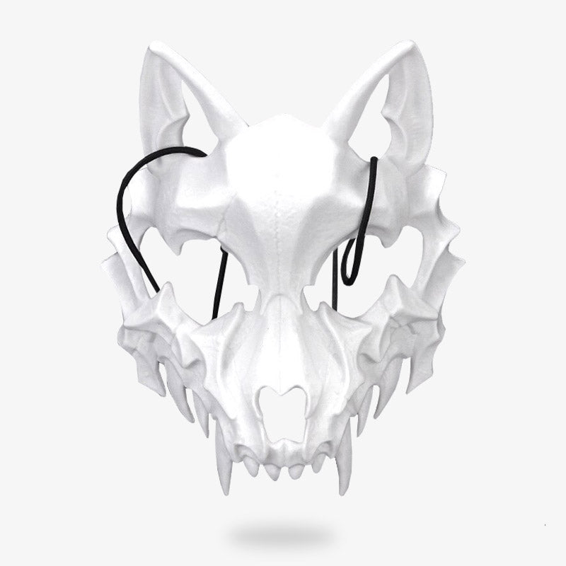 Détail du Masque Renard Japonais en PVC lisse