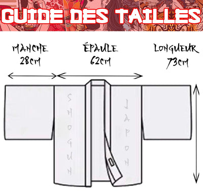 Taille veste haori femme