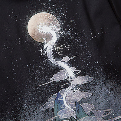Détail du tissu et de l'impression du haori Yume Yukata
