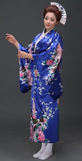 Kimono Bleu Femme