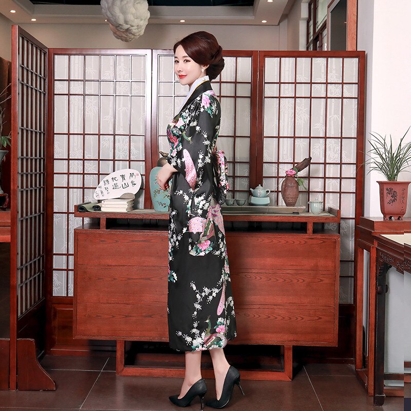 Kimono Japonais Noir Femme