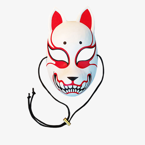 Le kistune mask cosplay représente le démon renard du folklore Shinto