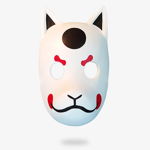 Ce kitsune masque japonais est un démon renard. Masque kitsune peint à la main