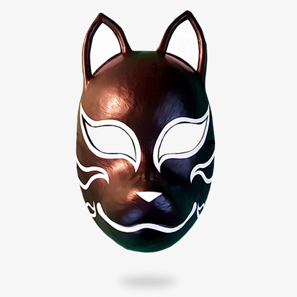 Ce masque de l anbu est en forme de renard. Masque japonais noir de ninja