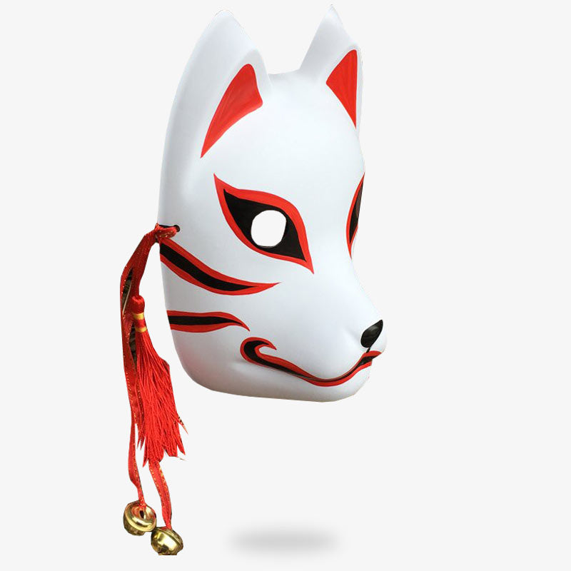 Masque japonais renard inspiré du village de Konoha