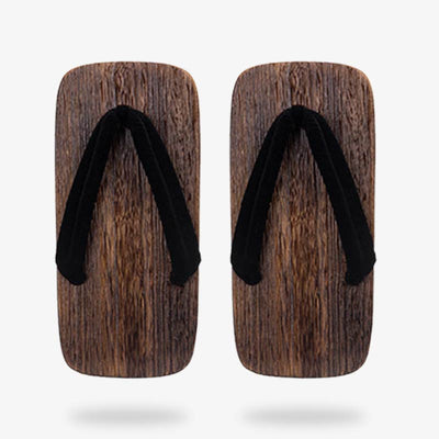 Sandale de bois japonaise détail de la lanière hanao