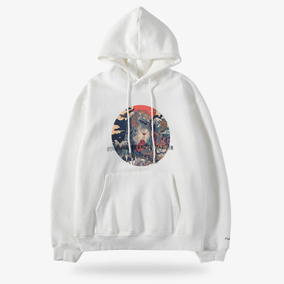 Ce sweat blanc homme motifs japonais est tendance et minimaliste avec son design inspiré de la culture japonaise