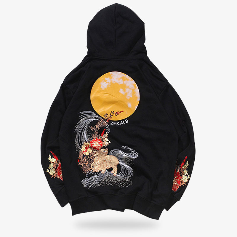 Sweat a Capuche Motif Japonais