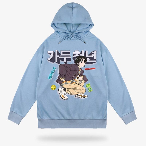 Ce sweatshirt manga avec un impression d'animé japonais