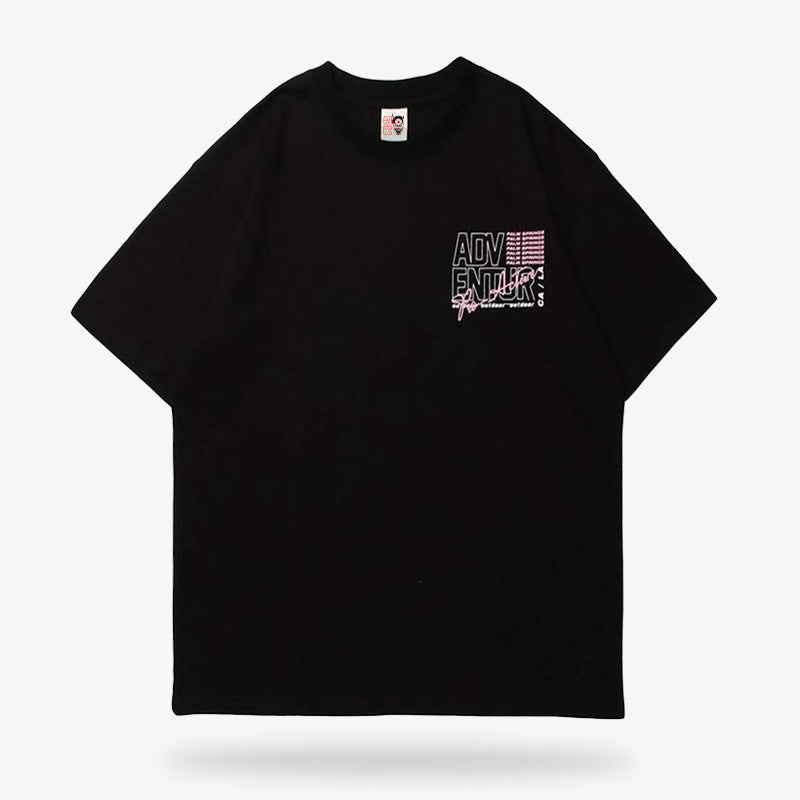 Un tshirt-oversize manga de couleur noir  et en coton peigné