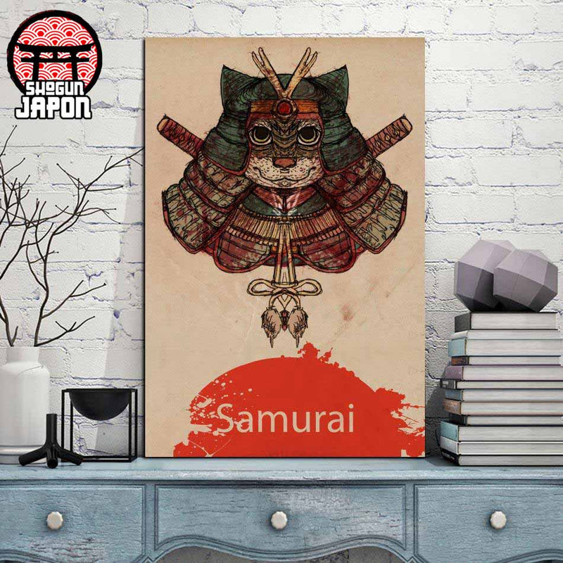 tableau-chat-japonais-masque
