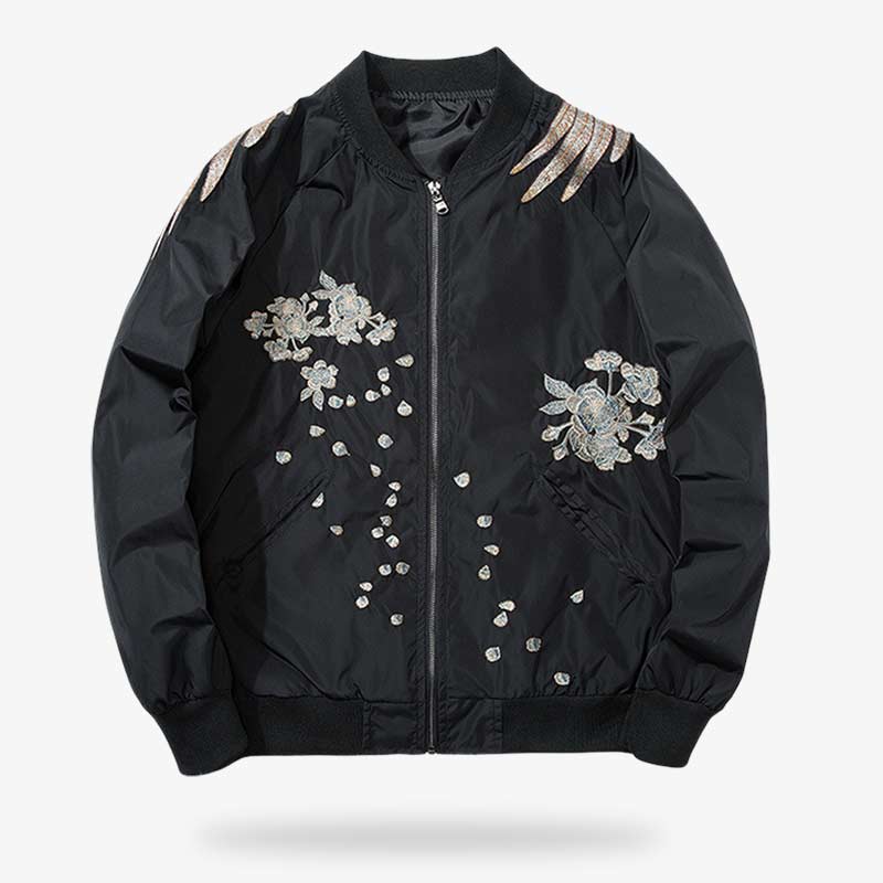 Veste sukajan phénix brodée sakura
